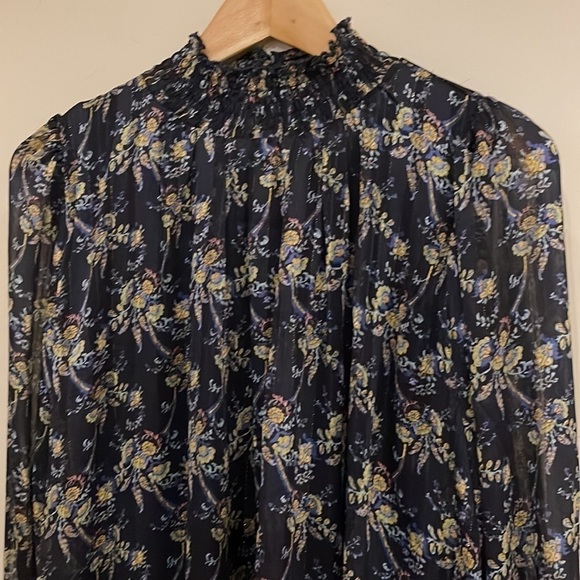 Code x Mode Nordstrom Navy Floral Dress M - Picture 2 of 8